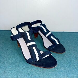 Johnston & Murphy Navy and White Heels